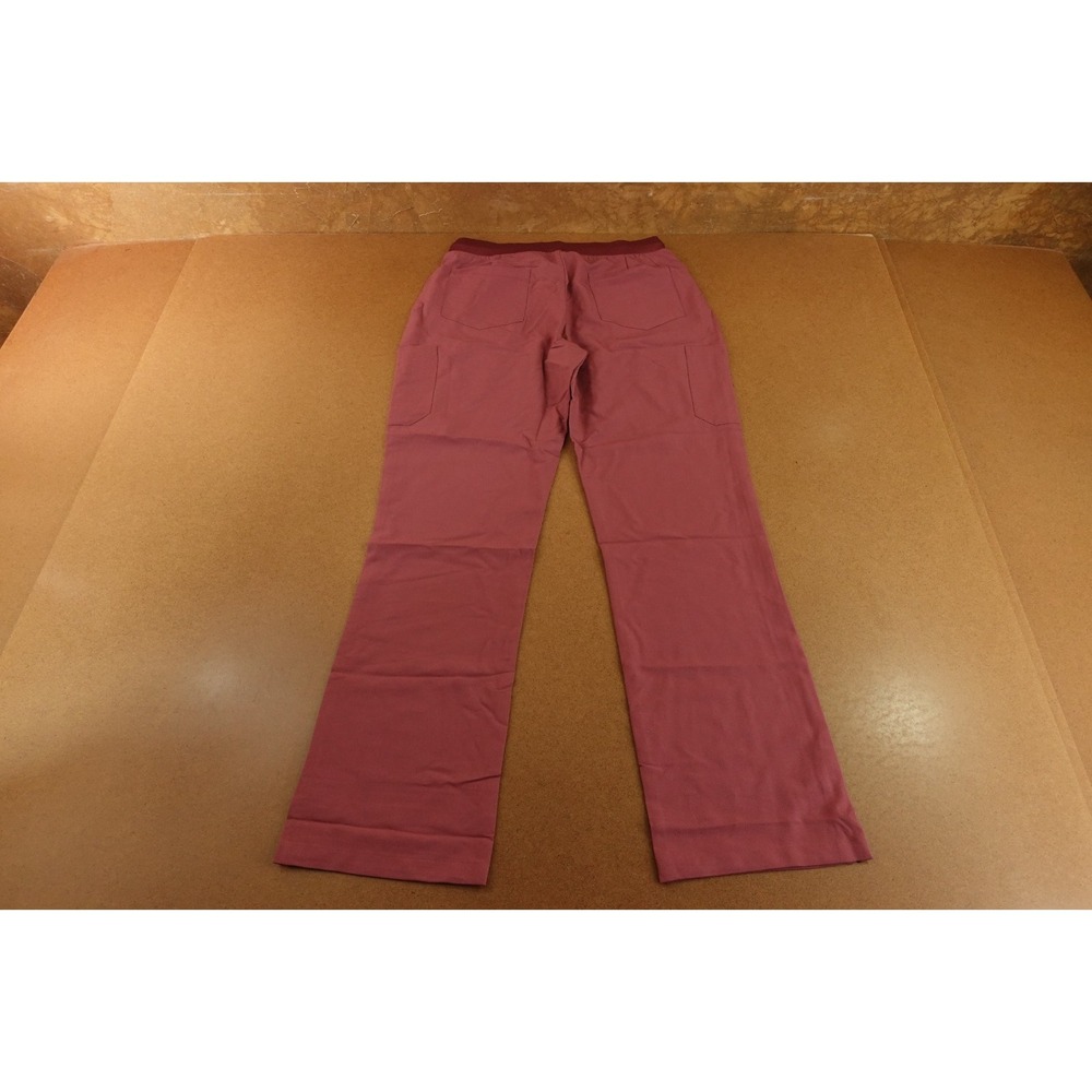 Mandala Womens Size Small Deep Mauve Drawstring Split Hem Cargo Scrub Pants NWT - Picture 5 of 11